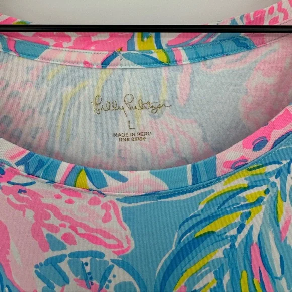 Lilly Pulitzer Pink and Blue Floral Dress - Picture 6 of 9